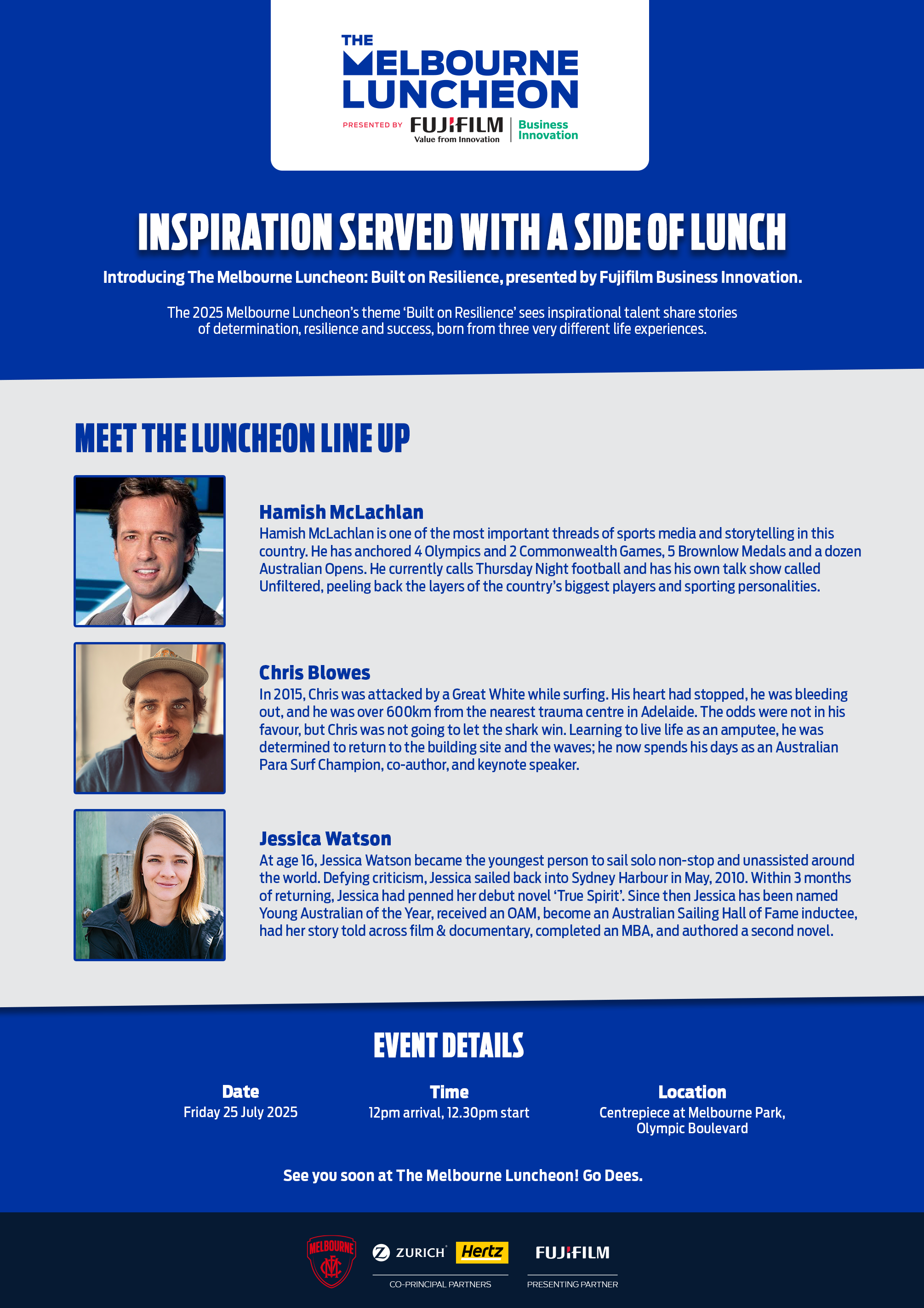 The Melbourne Luncheon Flyer 2025